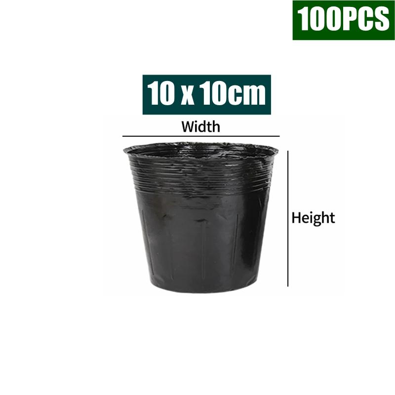 10-100Pcs Plastic Seedling Cup Disposable Thickened Nursery Pots For Transplanting Flower Vegetable Planting Seeding Grow Bags