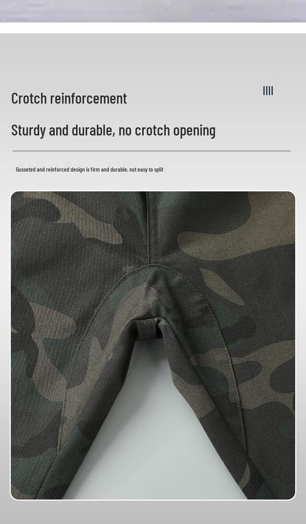 Unisex Spring/Autumn Camouflage Workwear Suit - Elastic, Anti-scalding, Wear-resistant Cotton for Welders and Auto Repair