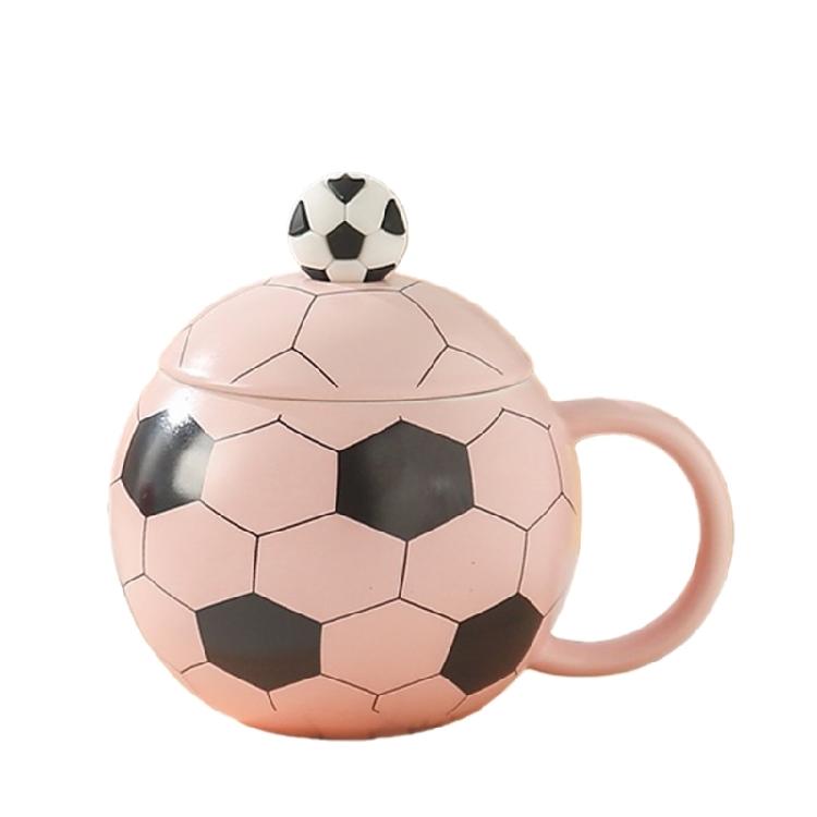 Kreativer Fußball-Form Trinkbecher 14oz Keramik-Fußballbecher Für Partys DekorationUnd Sammlerstücke
