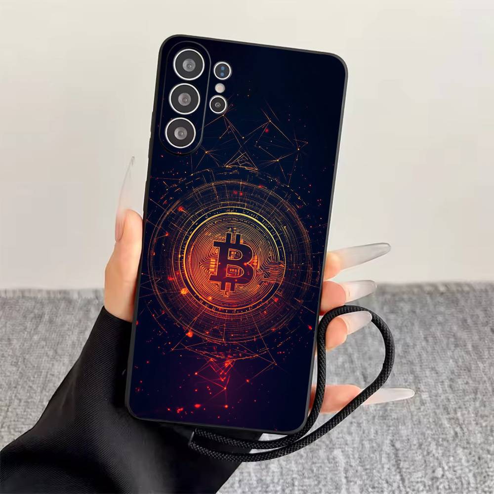 Bitcoin  Phone Case For Samsung S25,S24,S21,S22,S23,S30,Ultra,S20,Plus,Fe,Lite,Note,10,Black Cover