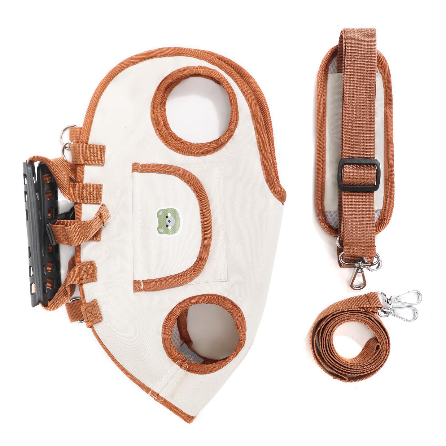 

Breathable Nylon Dog Backpack Harness & Leash S (4~8 lbs)
