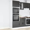 Muebles de Gabinete para Horno Empotrado Porto 2 uds Tablero de Partículas Negro