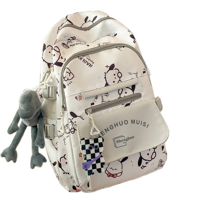 Schoolbag Japanese schoolbag cute cartoon print puppy middle school student backpack large capacity versatile backpack without pendant