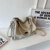 Retro Large Capacity Tote Bag  New Women's Unique Side Zipper Design PU Crossbody Bag Commuter School Classroom Lady Handbag