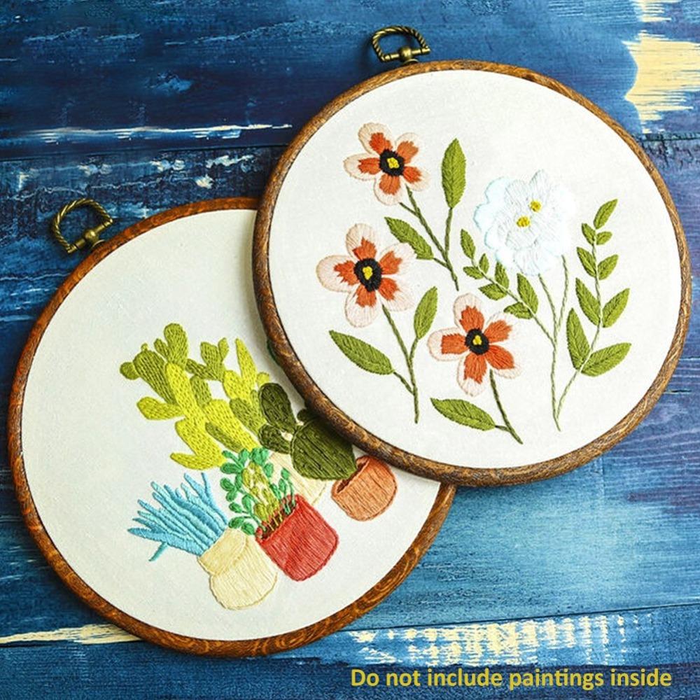 Imitated Wood Cross Stitch Hoop Plastic Embroidery Frame Craft Accessories  Hand Embroidery
