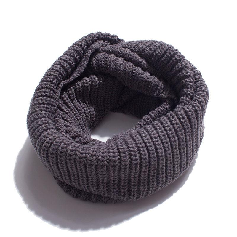 Autumn and Head Pin Woven Scarf Scarf Keep Scarf Two-Loop Warm Fashion Winter Wool