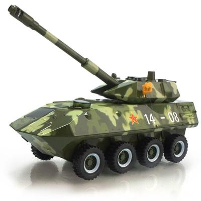 1/43 8-Rad-Panzerfahrzeug Militärpanzer 14-08 Spielzeugpanzer Sound & Licht Zurückziehen Mini-Kampfpanzer Spielzeug Metall-Kunststoff-Modelle Weihnachtsgeschenk für Kinder