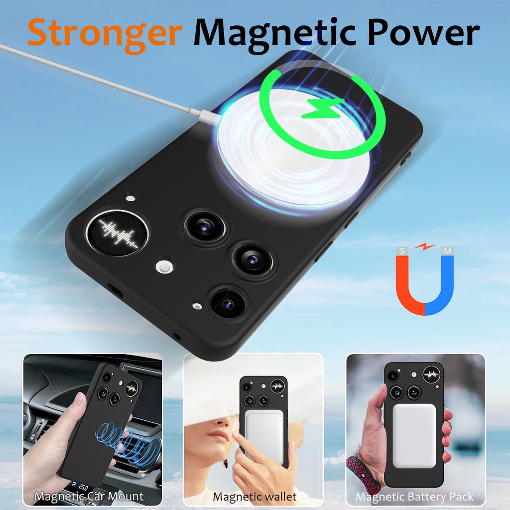 For Nothing Phone (3) 5G Case Compatible with MagSafe Anti-Drop Liquid Silicone Phone Cover