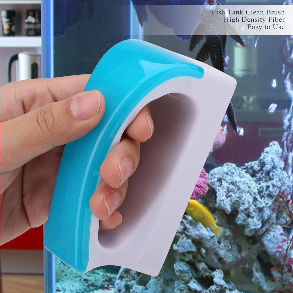 Aquarium Fish   Clean Brush Glass Algae Scraper Magnetic Cleaner Clean Tool Small Size