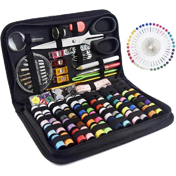 Fanciher Sewing Kit, 172PCS DIY Mini Quality Sewing Supplies for DIY, Beginners, Adults, Emergency, Summer Campers, Travel and Home with Storage Bag