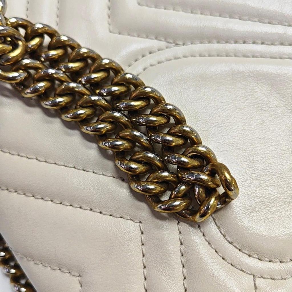 [Pre-Owned] Gucci GG Marmont Matelassé Mini Bag 'White' - Very Good #1X5VKQF