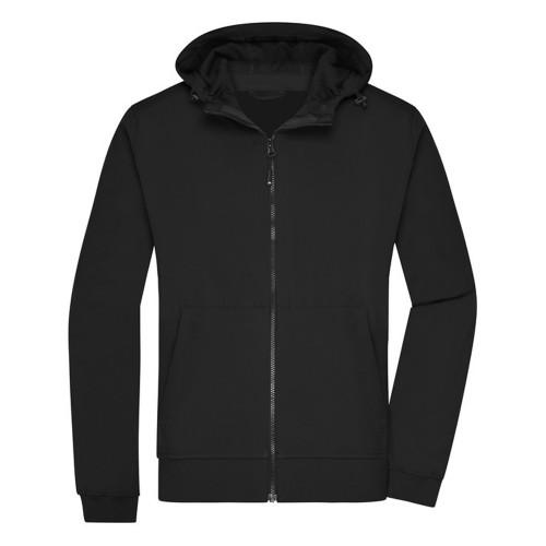 

James and Nicholson Mens Hooded Soft Shell Jacket 3XL чорний