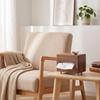 Tissue Box Holder Walnut Wooden Modern for Tabletop