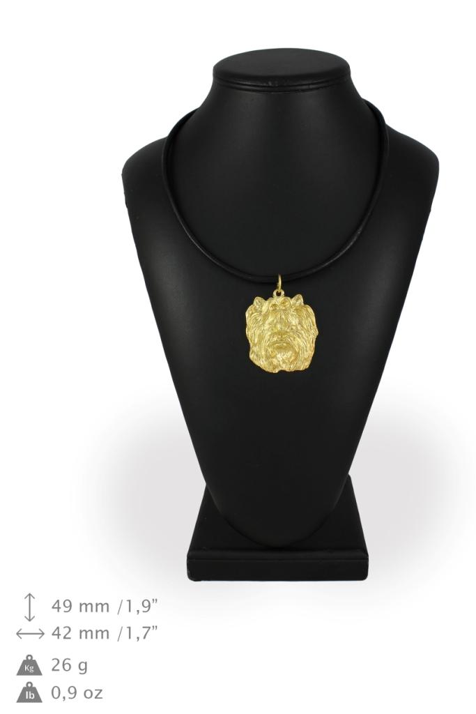 Yorkshire Terrier, Yorkie I - necklace with a dog in a gift box, gold-plated pendant for a dog lover, striking jewelry by Art-Dog