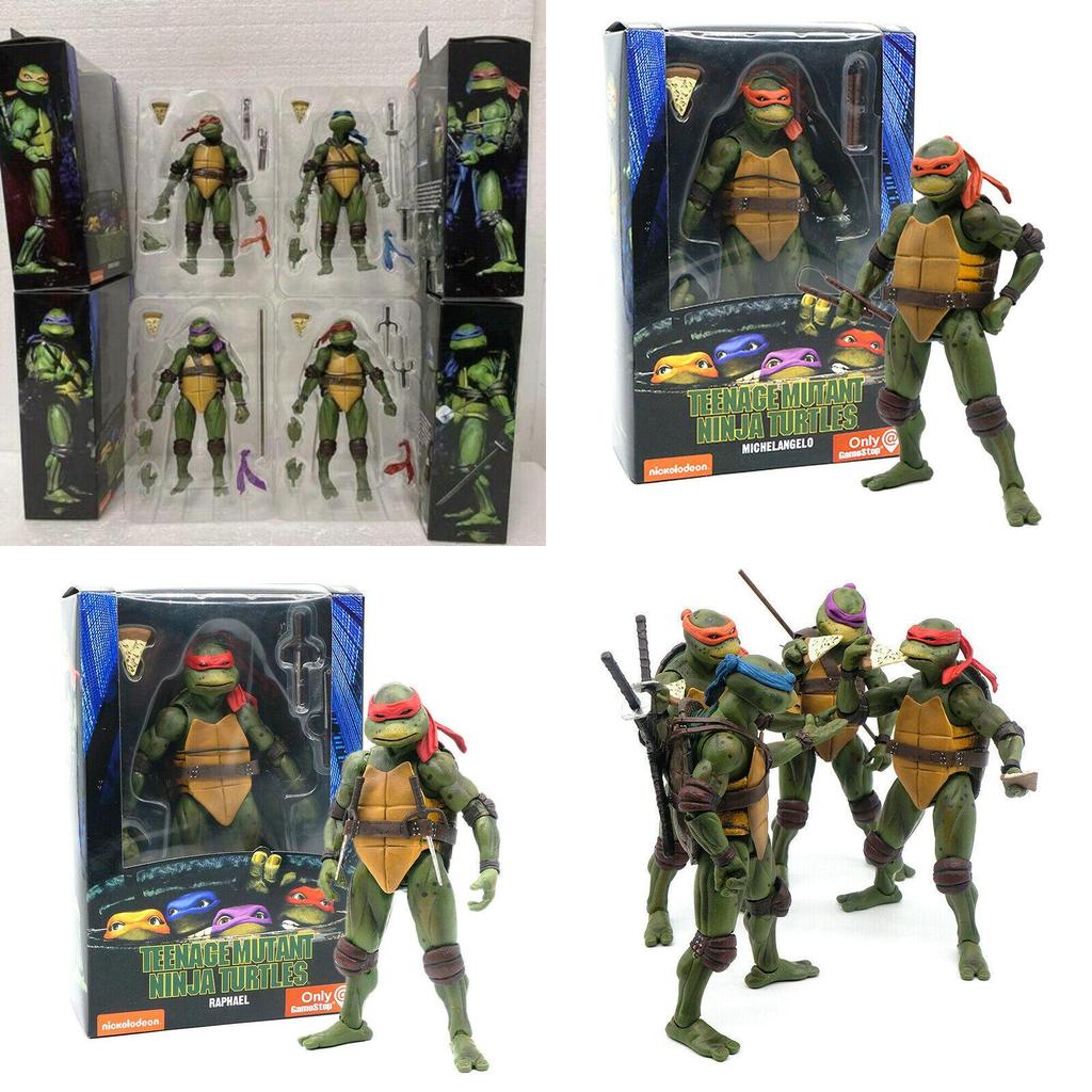 Tmnt 1990 Movie Action Figures Statue Model Toy 7" Neca