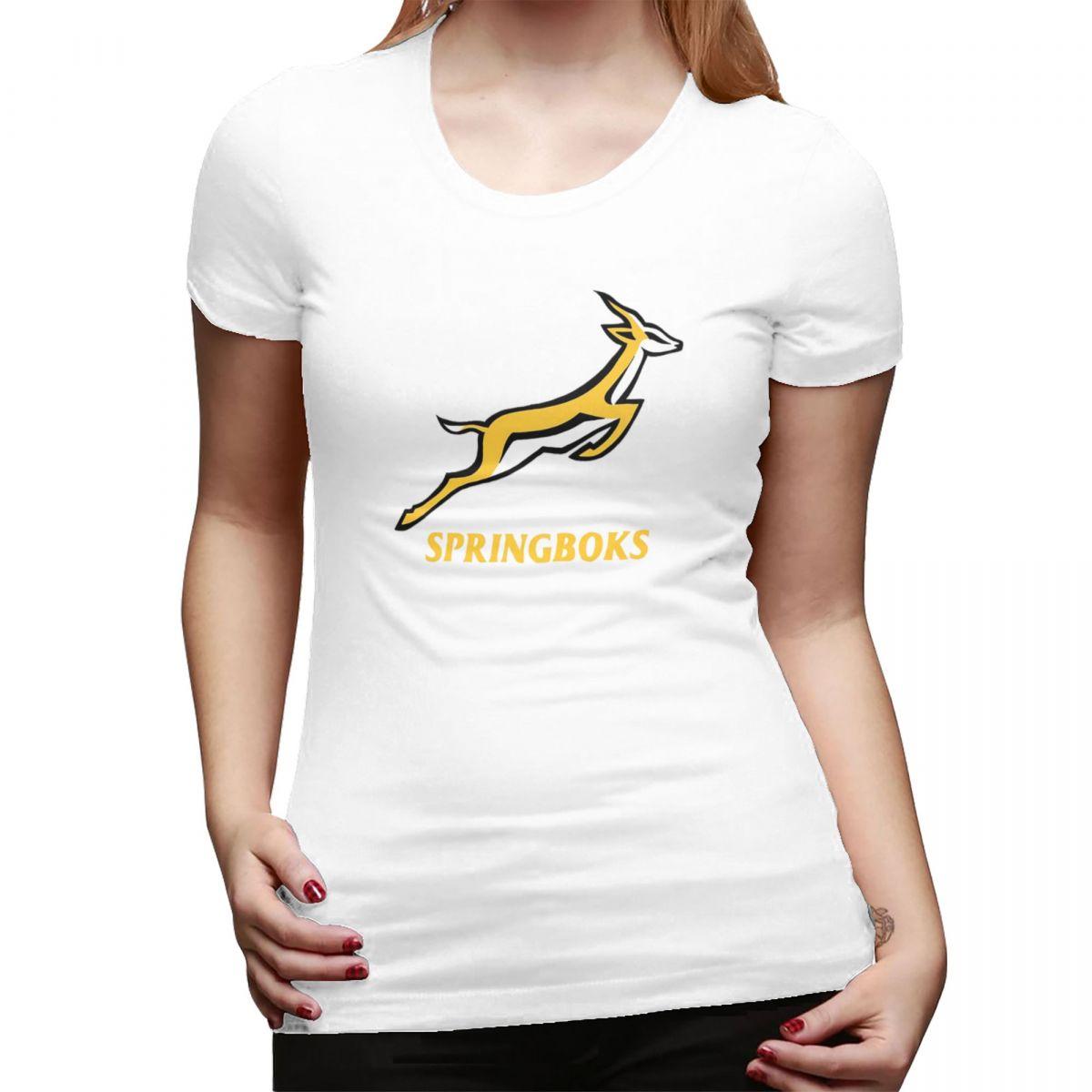 

Springbok TShirt for Women Crew Neck Streetwear T Shirts Womens Short Sleeve Summer Clothes Tops S