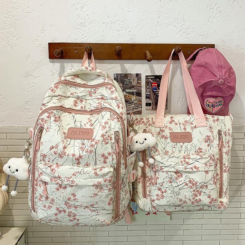 New Chinese style high value fresh and sweet backpack girl junior high school students lightweight large capacity backpack