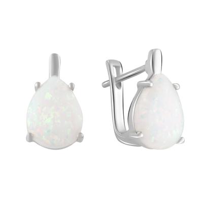 Boucles d'oreilles en argent avec opale 2,96 ct (2085768)
