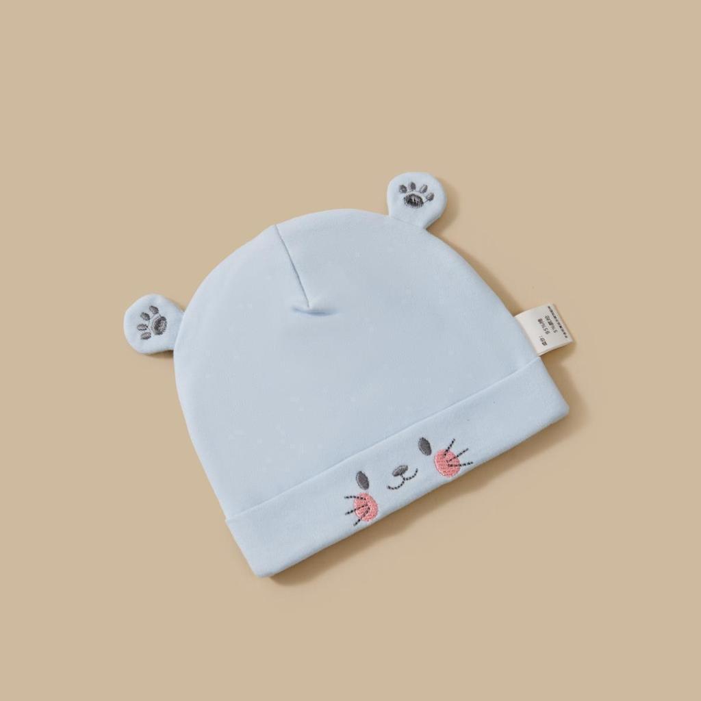 Newborn Baby Hat Cotton Double Layer Soft Cap for 0-3 Months Boys Girls Cute Spring Autumn Infant Beanie Protect Fontanel