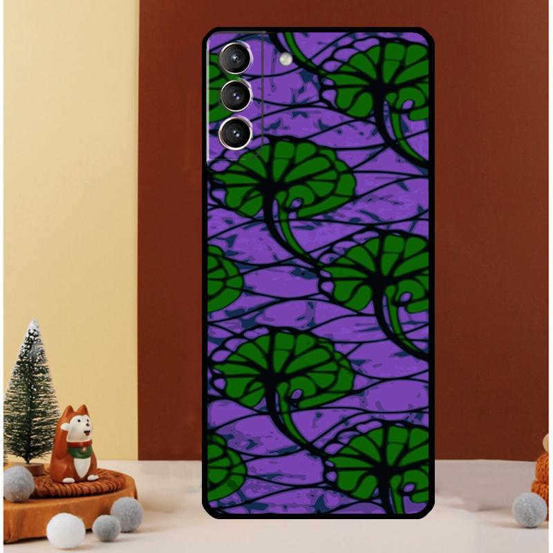 African Wax Pattern Fabric Case For Samsung Galaxy S22 S23 S24 Ultra Note 20 10 Plus S8 S9 S10 S20 FE S21 FE Cover