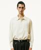SSY 2Way Open Collar Relaxed Drapery Shirt Ivory
