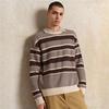 Giordano Men's Color-Block Herringbone Jacquard Pullover Sweater
