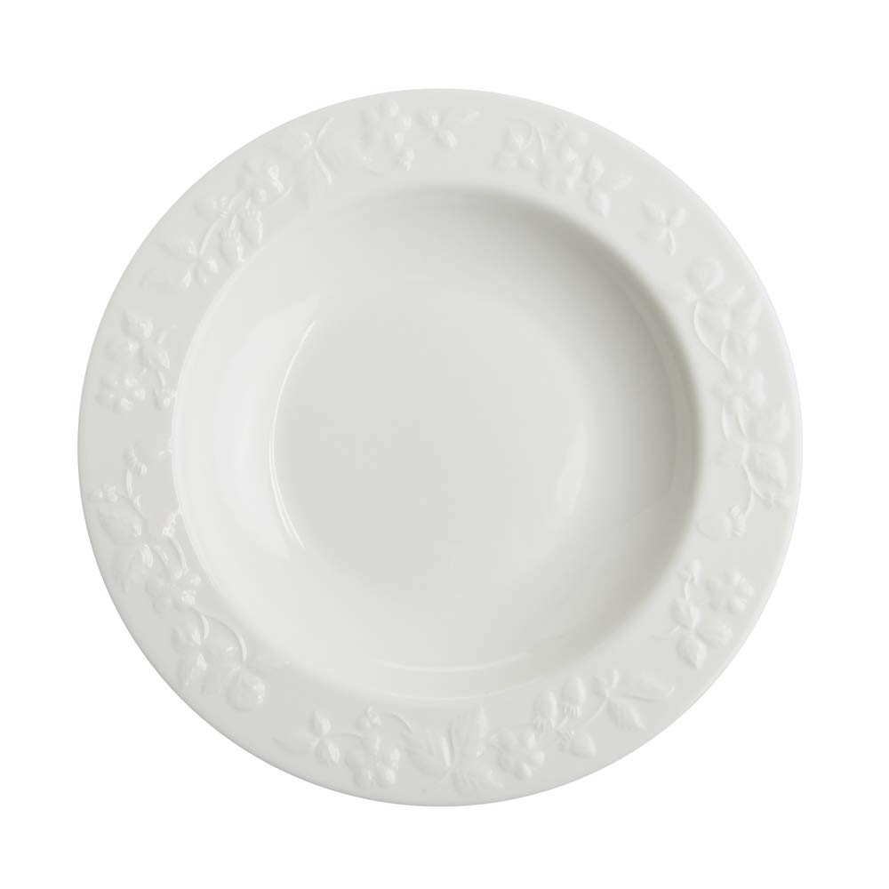 Wedgwood Wild Strawberry White Deep 23cm Plate, [Used]