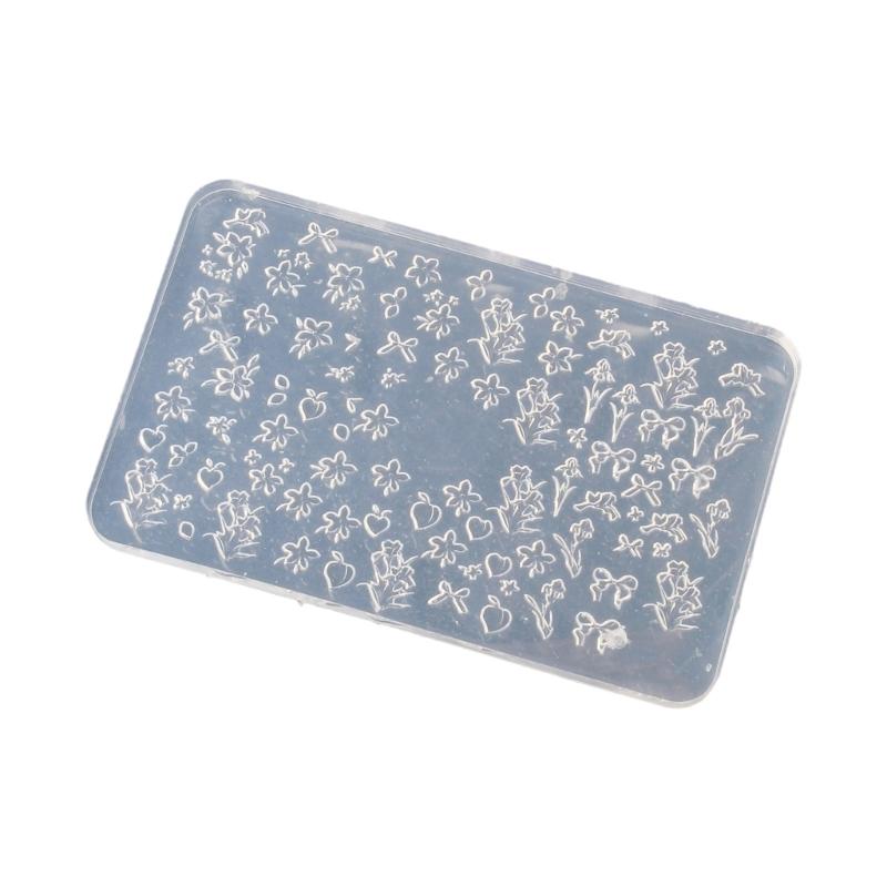 Nails Art Moulds Silicone Template Nails Designing Tool Flower Theme Silicone Handmade Molds for Manicure Creation