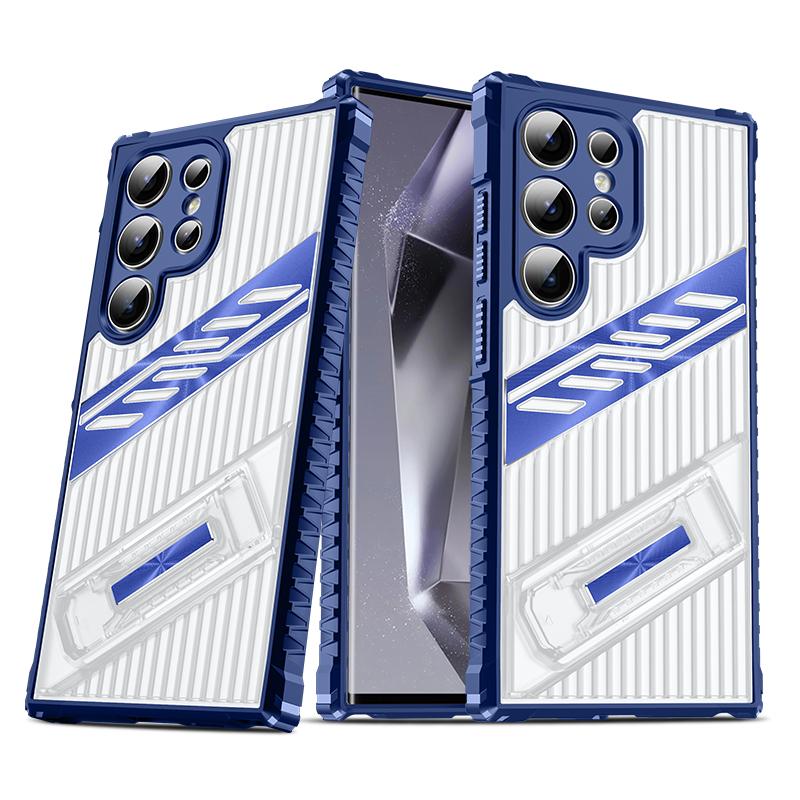 Bracket Holder Armor Phone Case For Samsung S25 S24 S23 Ultra Plus FE Shockproof Cover For Samsung A56 A36 Phone Accessories