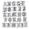 26 Pezzi Patch Termoadesive Lettere A-Z Bianche, Patch Alfabeto Ricamato Gotico da Cucire/Termoadesivo per Vestiti Cappelli Zaini Giubbotti
