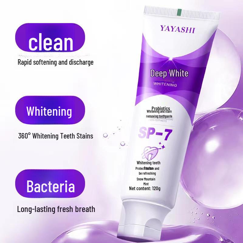 YAYASHI Deep White SP7 Whitening Toothpaste with Probiotics for Fresh Breath and Deep Whitening