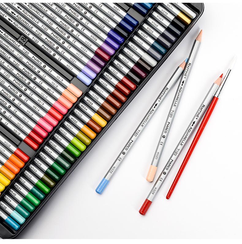 Marco 7120 Water-Soluble Colored Pencils: 48 or 72 Watercolor Options for Art and Painting.