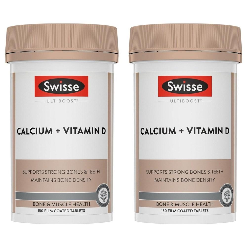 Swiss Ulti-Boost Calcium + Vitamin D Tablets 150 Tablets (2 Pcs)