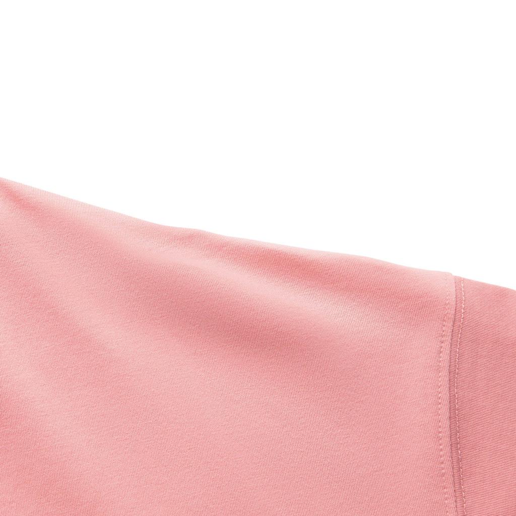 Li-Ning Simple Versatile Letter Print Round Neck Breathable Short Sleeve T-Shirt Men Tops Peach-Pink AHSVB69-2