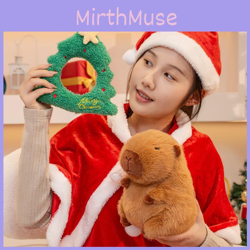 Christmas Capybara Plush Toy Festive Xmas Decoration Stuffed Doll Gift Kids