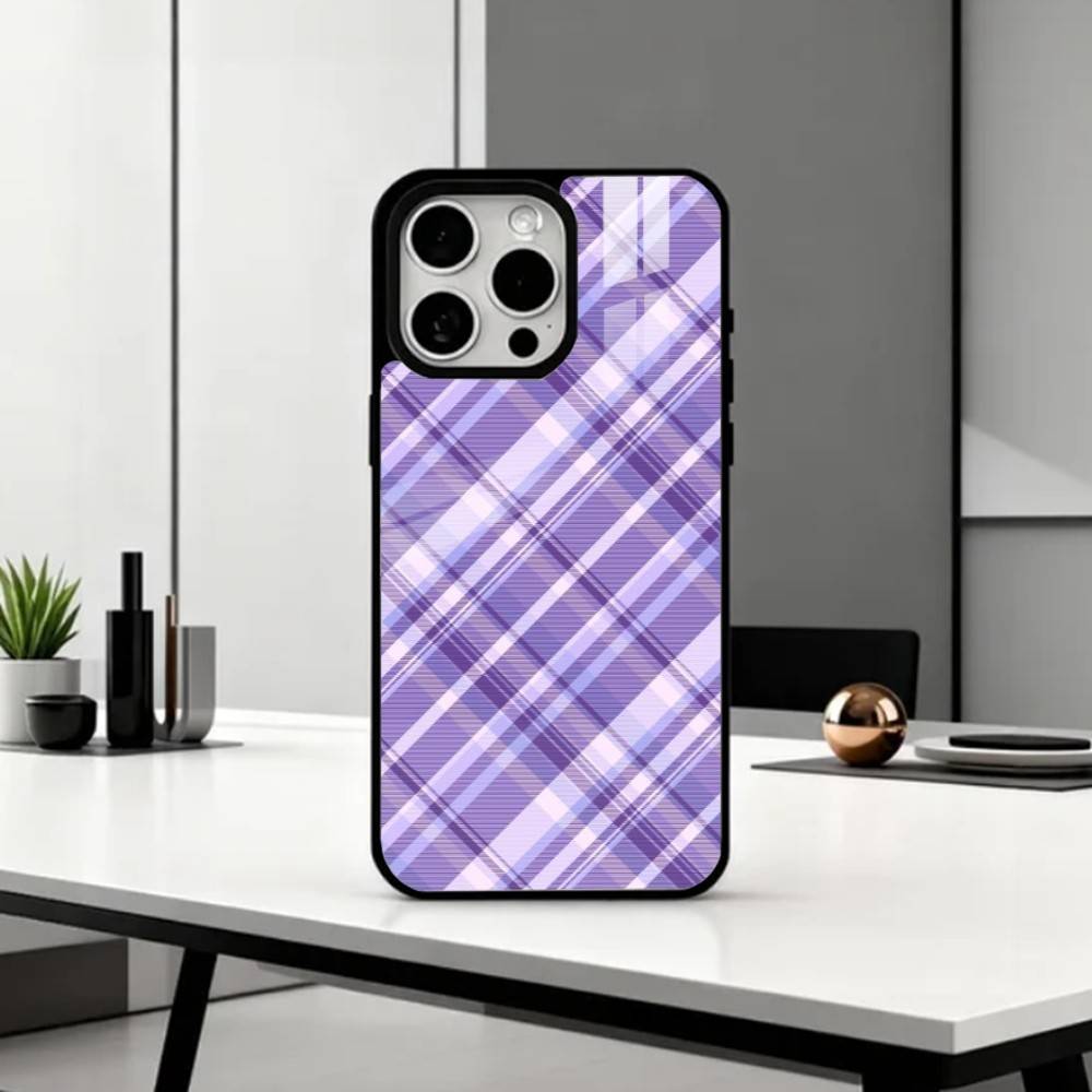 Cool P-Purple P-Plaid Pattern   Phone Case For iPhone17,16,15,14,13,12,11 Plus,Pro Max Magnetic For Magsafe Wireless Charging
