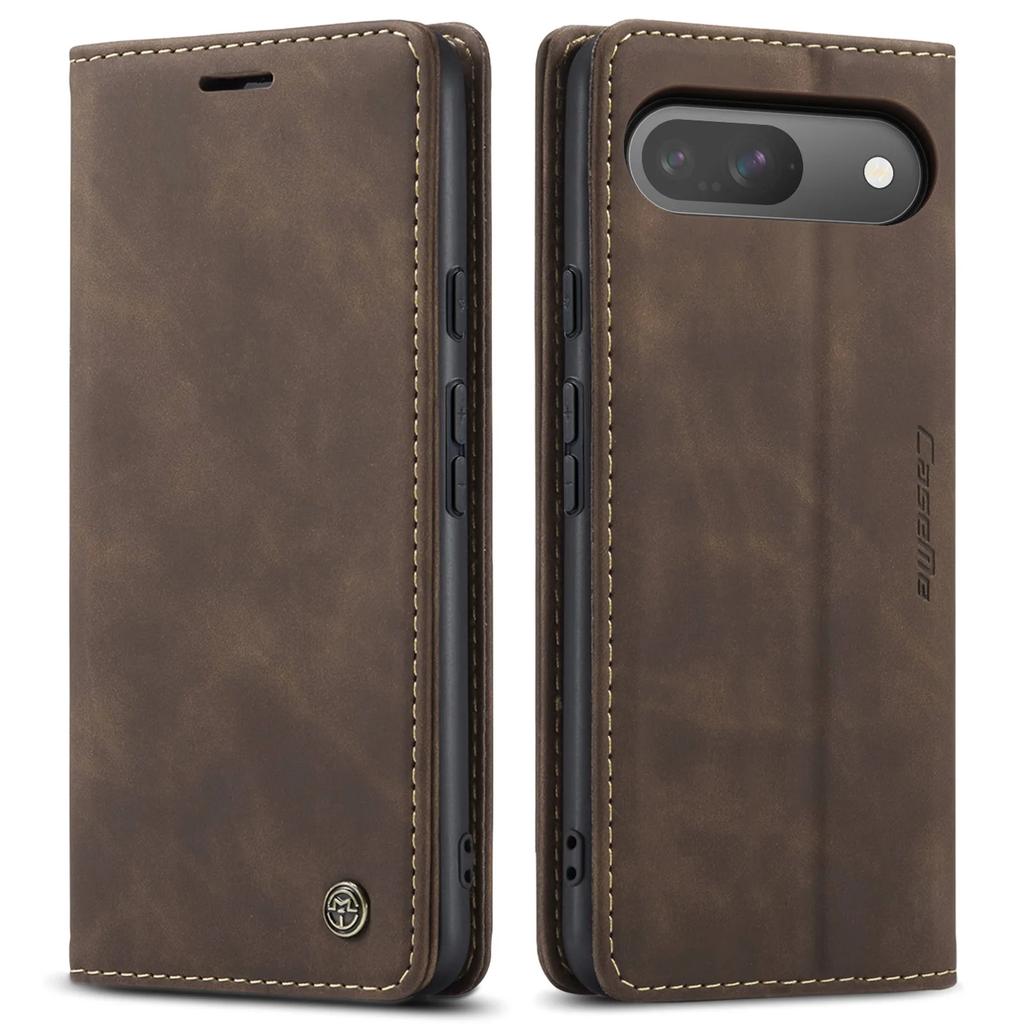 Magnetic Cards Solt Leather Wallet Case for Google Pixel 10 XL 8 9 Pro 10A 8A 7A 6A 7 Flip Plain Book Pocket Stand Phone Cover