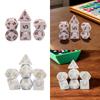 7 Pieces Multi Sided Game Dices, Dice Set Math Teaching Toys Party Favors D20 D12 D10 D8 D6 D4
