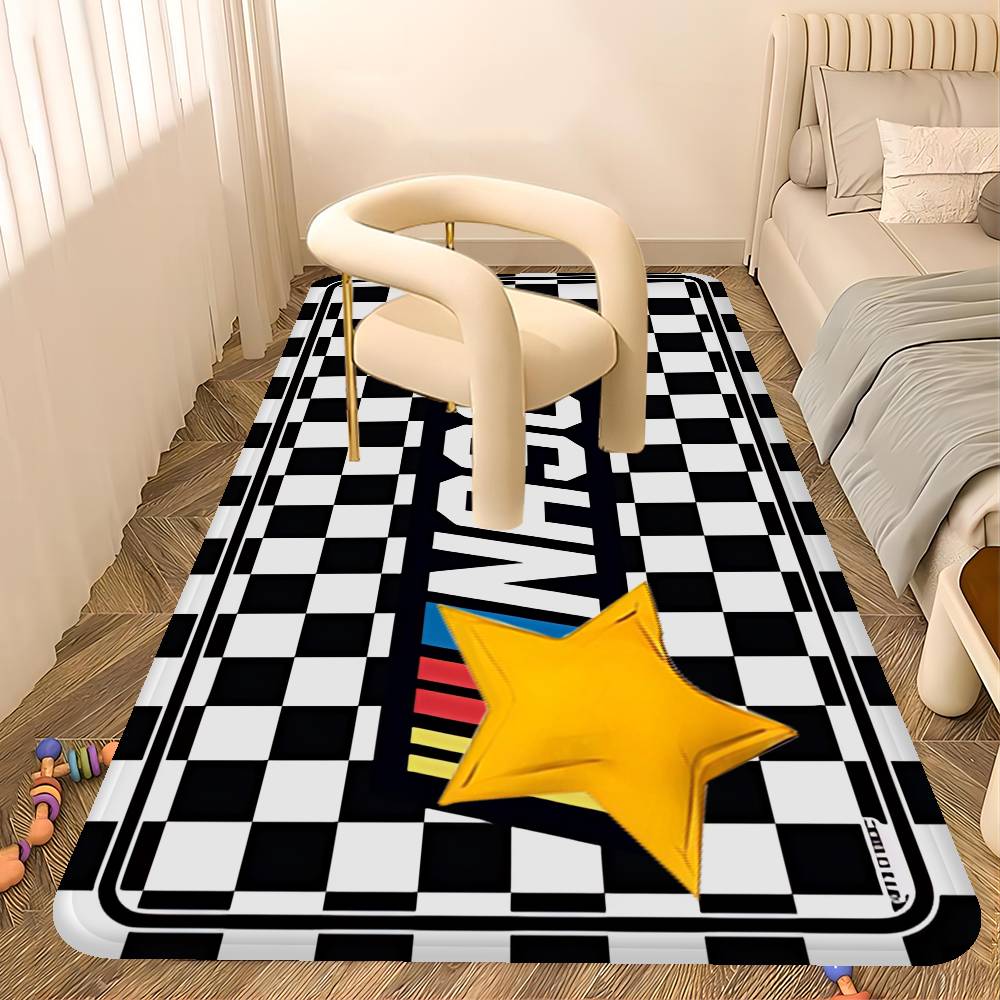 N-NASCARS Racing Car Floor Mat Rectangle Anti-slip Home Soft Badmat Front Door Indoor Outdoor Mat Hotel Decor Mat