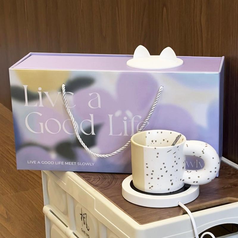 

Good Life Creative Constant Thermos Cup Opening Event Gift Set Ins Style Ceramic Water Cup Warm Cup Souvenir 401-500ml