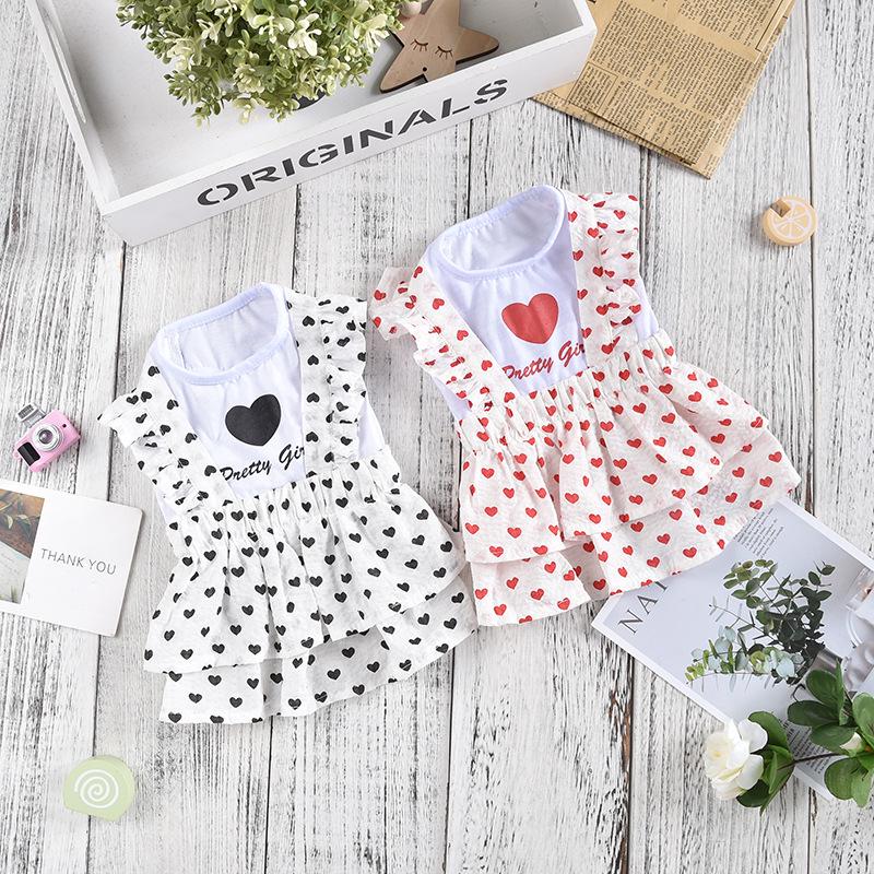 Heart Maid Princess Dress - Spring/Summer Thin Style for Small Dogs