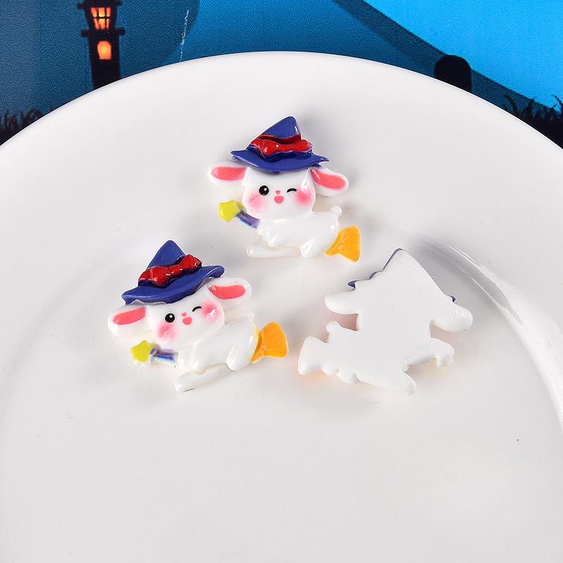 Halloween Resin Small Accessories Ghost Rabbit Hair Clips Jewelry Accessories Phone Cases Cream Glue Accessories