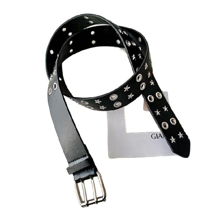 Punk Star Eyelet Belt For Fashion Music Festival And Daily Wear PU Leather Design Waiststrap for Theme Party Gathering