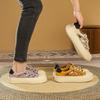 Thick-soled Hollow Board Shoes Women's Summer New Leather Ugly Cute Big Head Casual First Layer Cowhide Little White Shoes