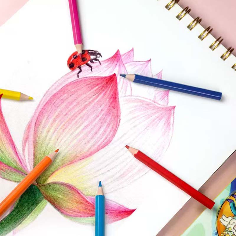 12Colors Mini Pencils Professional Oil Wood Soft Watercolor Pencil For School Draw Sketch Art Supplies