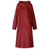 Blanket Hoodie Burgundy Red S Flannel