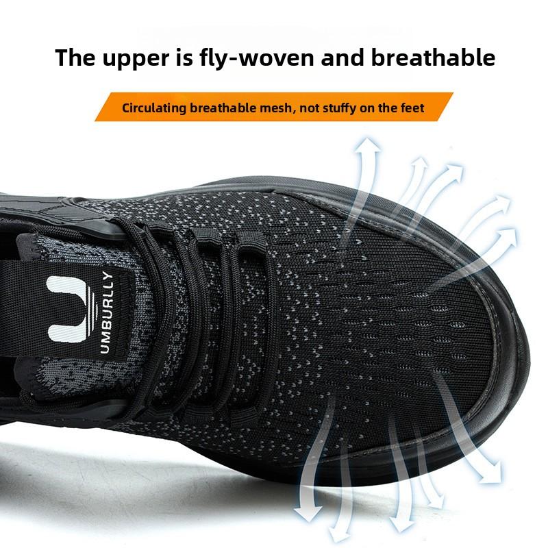 Men's Safety Shoes Steel Toe Men's Sneakers Anti-smash Anti-puncture Work Shoes Working Footwears Slip-Resistant Breatheable