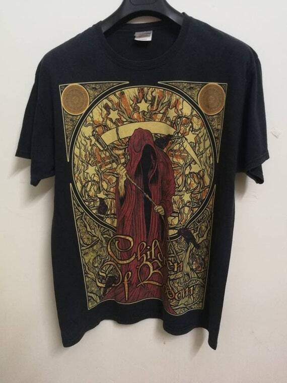 

Vtg Children of Bodom Album Retro Classic Black Unisex Tshirt Reprint Unisex T-Shirt XL