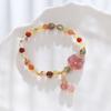 Natural Crystal Bracelet Strawberry Crystal Cat Claw Bracelet Bangles Women Fashion Jewelry Accessories Gift