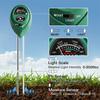 3-in-1 Plant Moisture Meter, pH/Light Meter Soil Test Kit for Indoor, Soil Moisture Meter for House Plants for Garden Lawn, Farm